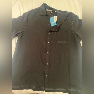 NWT Tommy Bahama Black Casual Button Down Shirt